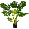 Koduva Dirbtinis monstera augalas, 110 cm, žalias, juodas, vazonas