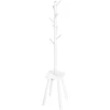 Koduva Drabužių kabykla su 8 kabliukais ir lentyna, 34,7 x 34,7 x 170,5 cm, balta