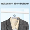 Koduva Drabužių pakabos, 30 vnt., iš ABS plastiko, neslidžios, pilkos, 42 x 21,5 cm