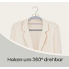 Koduva Drabužių pakabos, 50 vnt., ABS plastikas, 42 x 0,6 x 21,5 cm, pilkai sidabrinės