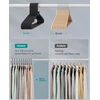 Koduva Drabužių pakabos, 50 vnt., PP plastikas, juodos, 41,5 x 20,5 cm, iki 2,5kg