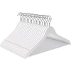 Koduva Drabužių pakabos iš klevo medienos, baltos, 20 vnt., 44,5 x 23 x 1,2 cm