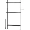 Koduva Drabužių stovas, 3 pakopų, reguliuojamo aukščio ir pločio, 33,5 x 84–123 x 220–300 cm, juodas