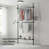 Koduva Drabužių stovas, 3 pakopų, reguliuojamo aukščio ir pločio, 33,5 x 84–123 x 220–300 cm, juodas