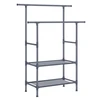 Koduva Drabužių stovas iš metalo, 114 x 45 x 171 cm, 2 skersiniai, 2 lentynos, pilkas