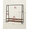 Koduva Drabužių stovas su 2 lentynomis ir 6 kabliukais, 45 x 138 x 160 cm, rudas-juodas