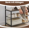 Koduva Drabužių stovas su batų suoliuku, 3 viename, plienas ir medžio drožlių plokštė, 70 x 32 x 175 cm