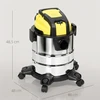 Aosom Drėgno ir sauso valymo siurblys su ratukais, 1200 W, 20 l, sidabrinės, juodos ir geltonos spalvos