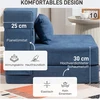 Fotelis Koduva Dugno sofa-lova, tamsiai mėlyna, 210 x 80 x 15 cm