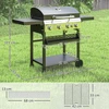 Koduva Dujinis grilis, BBQ grilis, 4 pagrindiniai degikliai, 1 šoninis degiklis, 1 šildymo plokštė, 135 x 55 x 103 cm, juodas