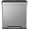 Koduva Dviejų skyrių virtuvinė šiukšliadėžė, nerūdijantis plienas, 2 x 30 l, sidabrinė