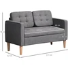 Koduva Dviejų vietų sofa su daiktadėže, 117 x 62 x 78 cm, pilka