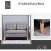 Koduva Dviejų vietų sofa su daiktadėže, 117 x 62 x 78 cm, pilka