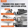 Koduva Dviguba nerūdijančio plieno lentyna stalui VEVOR, 2 aukštų, reguliuojamo aukščio, 152 x 31 x 64 cm