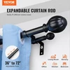 Koduva Dvigubas užuolaidų strypas VEVOR, reguliuojamas ilgis 92-183 cm, juodas
