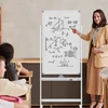 Promotion Dvipusė mobilioji lenta su juodais markeriais ir lentos trintuku, juoda / balta, M