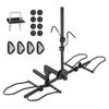 VEVOR Dviračių laikiklis ant kablio RC-1803I, 2 dviračiams, iki 73 kg, platforminis, sulankstomas ir atverčiamas, padangoms iki 12,7 cm