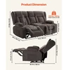 VEVOR Dvivietė atlošiama sofa su elektriniu valdymu, šildymo ir masažo funkcija, zomšinis audinys, 97 x 168 x 85 cm