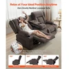 VEVOR Dvivietė atlošiama sofa su elektriniu valdymu, šildymo ir masažo funkcija, zomšinis audinys, 97 x 168 x 85 cm