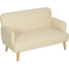 Koduva Dvivietė sofa, kompaktiška, kreminė balta, 130 x 74 x 79 cm