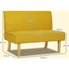 Koduva Dvivietė sofa su kordurojaus apmušalu, geltona, 110 x 62 x 85 cm