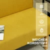 Koduva Dvivietė sofa su kordurojaus apmušalu, geltona, 110 x 62 x 85 cm