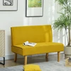 Koduva Dvivietė sofa su kordurojaus apmušalu, geltona, 110 x 62 x 85 cm