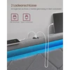 Lova Songmics Dvivietės lovos rėmas 140 x 200 cm su LED, įkrovimo stotele, šviesiai pilkas, juodas