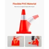 VEVOR Eismo kūgiai, 12 vnt., 46 cm, oranžiniai, PVC, su atšvaitinėmis juostomis