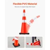 VEVOR Eismo kūgiai, 6 vnt., PVC, oranžiniai, su juodu pasunkintu pagrindu, 92 cm