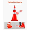 VEVOR Eismo kūgiai, 6 vnt., PVC, oranžiniai, 73 cm