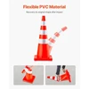 VEVOR Eismo kūgiai, 6 vnt., PVC, oranžiniai, 90 cm
