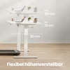 Songmics Elektra reguliuojamo aukščio darbo stalas, 140 x 80 cm, baltas, su USB-C jungtimi