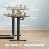 Koduva Elektra reguliuojamo aukščio rašomasis stalas, 180 x 80 cm, rudas, su USB-C jungtimi
