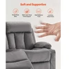 VEVOR Elektrinė dvivietė atlošiama sofa A1505-2DLR, aksominis audinys, pilka, 90 x 166 x 87 cm
