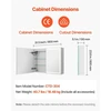 VEVOR Elektrinė vaistinėlė su veidrodžiu CTD-304, LED, tvirtinama prie sienos, 60 x 80 cm