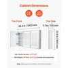 Koduva Elektrinė vonios spintelė su veidrodžiu VEVOR CTT-301, LED, 100 x 60 cm