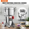 Koduva Elektrinis grūdų malūnėlis VEVOR HC-2500Y, 2500 g, 3400 W, nerūdijantis plienas, sūpuoklinio tipo
