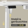 Koduva Elektrinis reguliuojamo aukščio kampinis rašomasis stalas, 160 x 140 cm, baltas