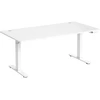Koduva Elektrinis reguliuojamo aukščio rašomasis stalas, 160 x 80 cm, baltas, su USB-C jungtimi