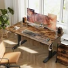 Koduva Elektrinis reguliuojamo aukščio rašomasis stalas, 140 x 80 cm, rudas, su USB-C jungtimi