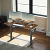 Koduva Elektrinis reguliuojamo aukščio rašomasis stalas, 140 x 60 x 72-120 cm, rudas-juodas