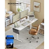 Koduva Elektrinis reguliuojamo aukščio rašomasis stalas, 60 x 160 x 72-120 cm, baltas