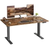 Koduva Elektrinis reguliuojamo aukščio rašomasis stalas, 140 x 80 cm, rudas, su USB-C jungtimi