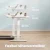 Songmics Elektrinis reguliuojamo aukščio rašomasis stalas, 160 x 80 cm, baltas, su USB-C jungtimi