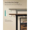 Koduva Elektrinis reguliuojamo aukščio rašomasis stalas, 60 x 140 x 72–120 cm, rudas/juodas