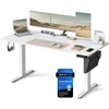 Koduva Elektrinis reguliuojamo aukščio rašomasis stalas, 60 x 160 x 72-120 cm, baltas