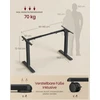 Koduva Elektrinis reguliuojamo aukščio stalo rėmas be stalviršio, plieno, juodas, 90–140 x 72–120 cm