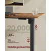 Koduva Elektrinis reguliuojamo aukščio stalo rėmas be stalviršio, plieno, juodas, 90–140 x 72–120 cm