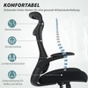 Koduva Ergonominė biuro kėdė su 3D porankiais, tinklo audinys, juoda, 108-118 cm